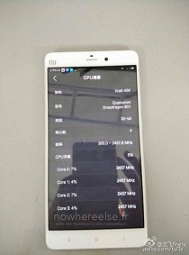 Фото и «начинка» неанонсированного смартфона Xiaomi