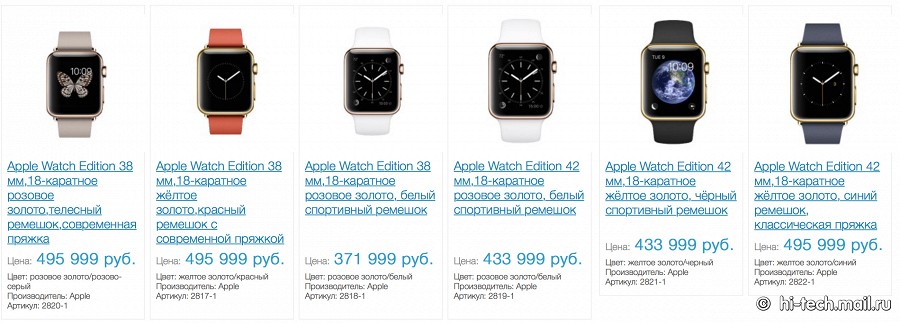 Во сколько оценили Apple Watch «серые» продавцы в России?
