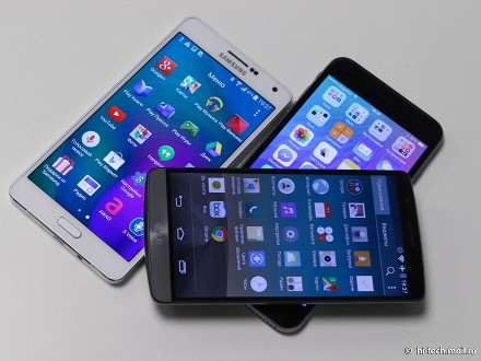 Фотоcравнение: Samsung Galaxy A7, Apple iPhone 6 Plus, LG G3