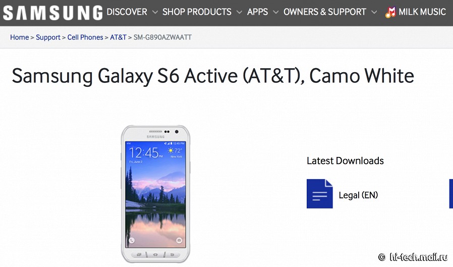 Samsung случайно раскрыла GALAXY S6 Active до анонса