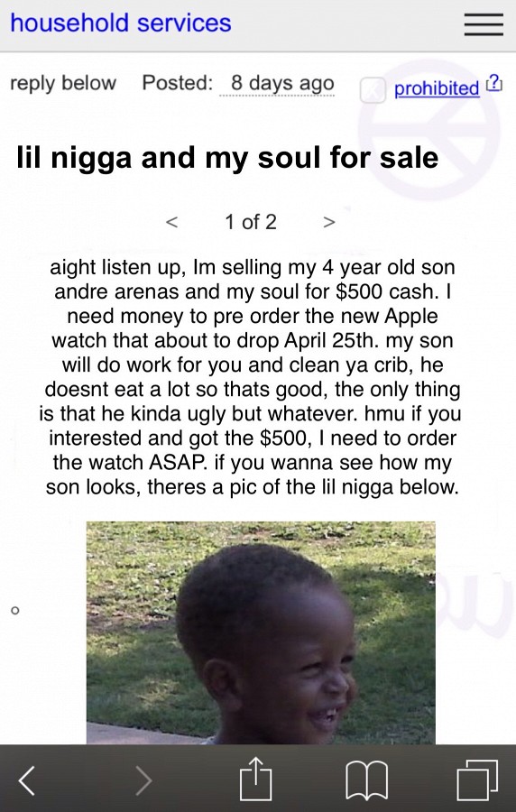 Американец додумался продать собственного сына ради Apple Watch