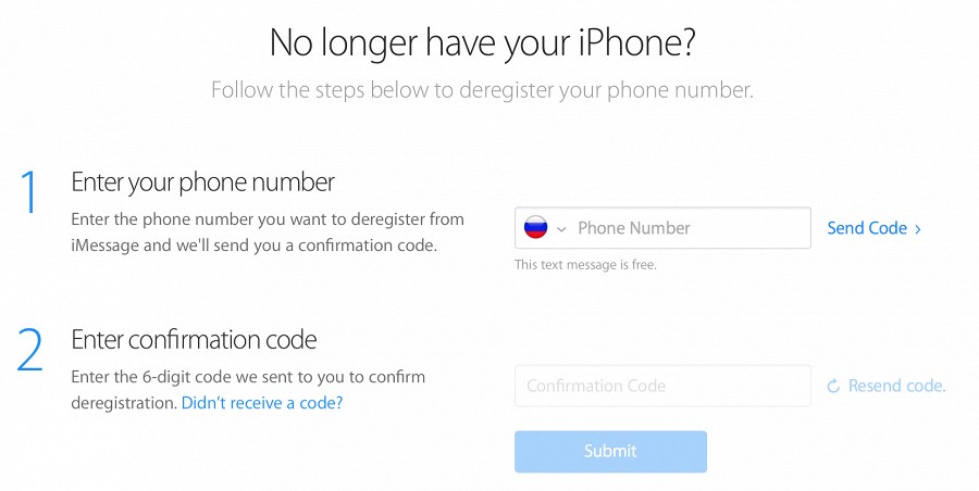 Теперь отключить номер телефона от iMessage можно на сайте Apple