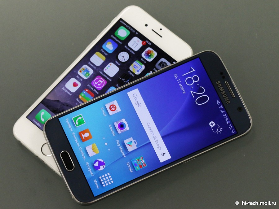 Samsung GALAXY S6 vs. Apple iPhone 6: цены в России