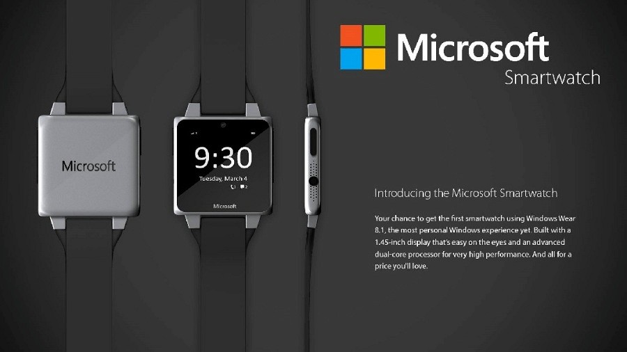 Концепт умных часов Microsoft Smartwatch появился в сети