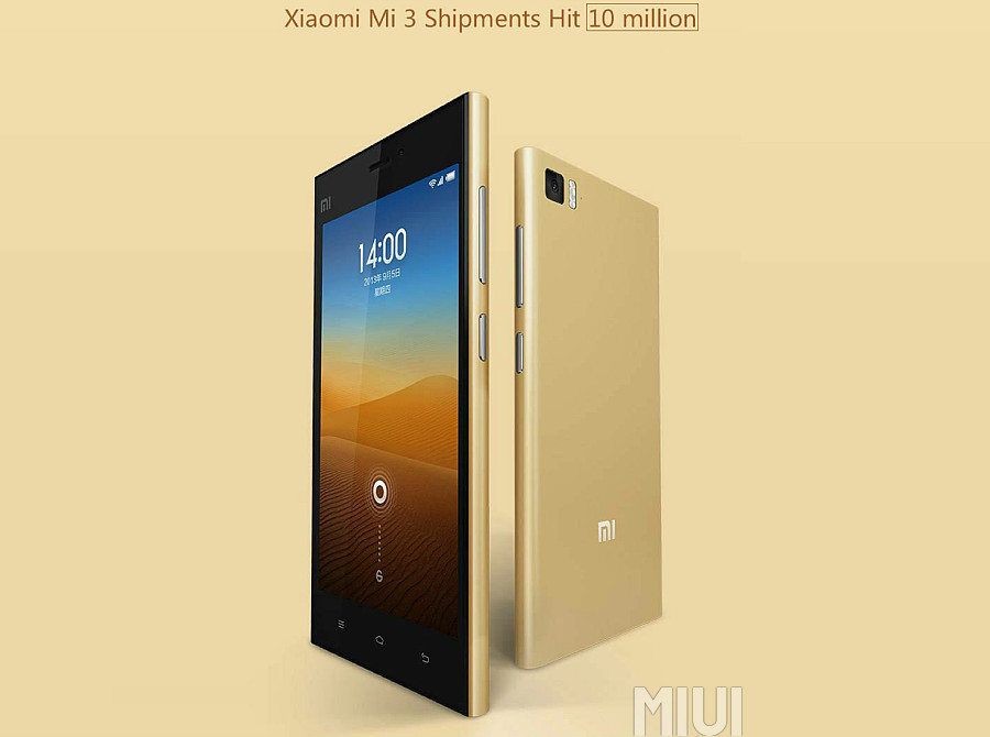 Xiaomi реализовала более 10 миллионов Mi3